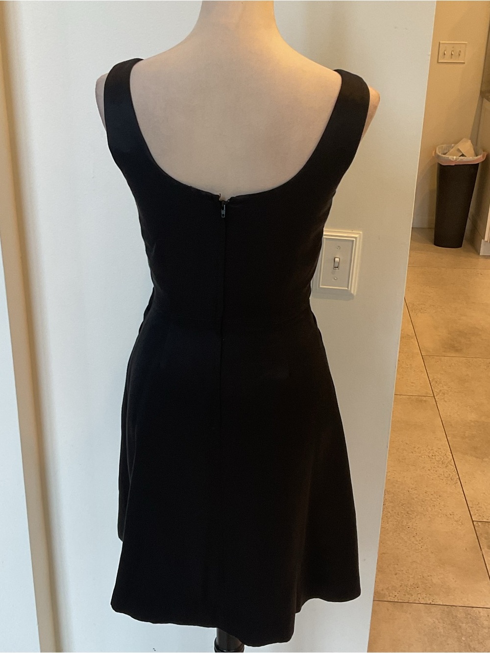 kate spade Black Sleeveless Bow-Waist Mini Dress - Picture 8 of 9